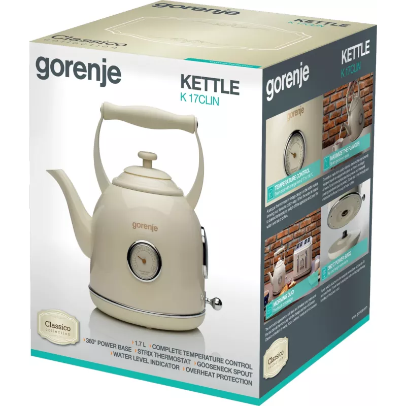 Chaleira elétrica Gorenje K17CLIN 1,7 l 2000 W creme