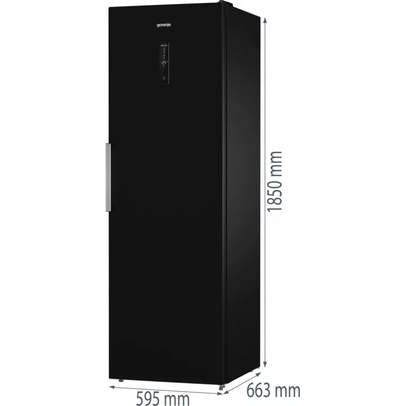 Gorenje G600 frigorífico FN619EABK6 H247B, 280 L, 12,6 kg/24h, SN-N, sistema No Frost, E, preto