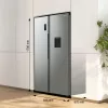 Gorenje Side by side NRR9185DAXLWD BK065B, instalação livre, porta americana, cinzento, LED, na porta, R600a