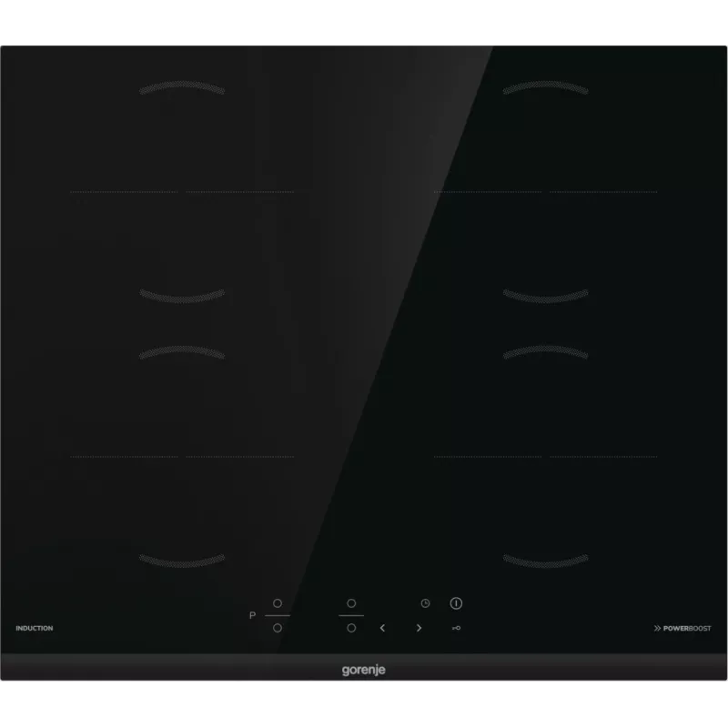 Placa de indução Gorenje GI6401BCE RAL9017, preto, encastrar, 59,5 cm, placa de indução, vitrocerâmica, 4 zona(s)