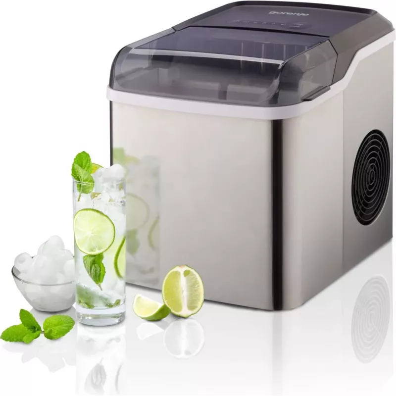 Máquina de gelo portátil Gorenje IMD1200SB 12 kg/24h aço inoxidável