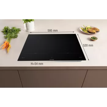 Placa de indução Gorenje GI6443BSCWF, preto, encastrar, 60 cm, placa de indução, vitrocerâmica, 4 zona(s)