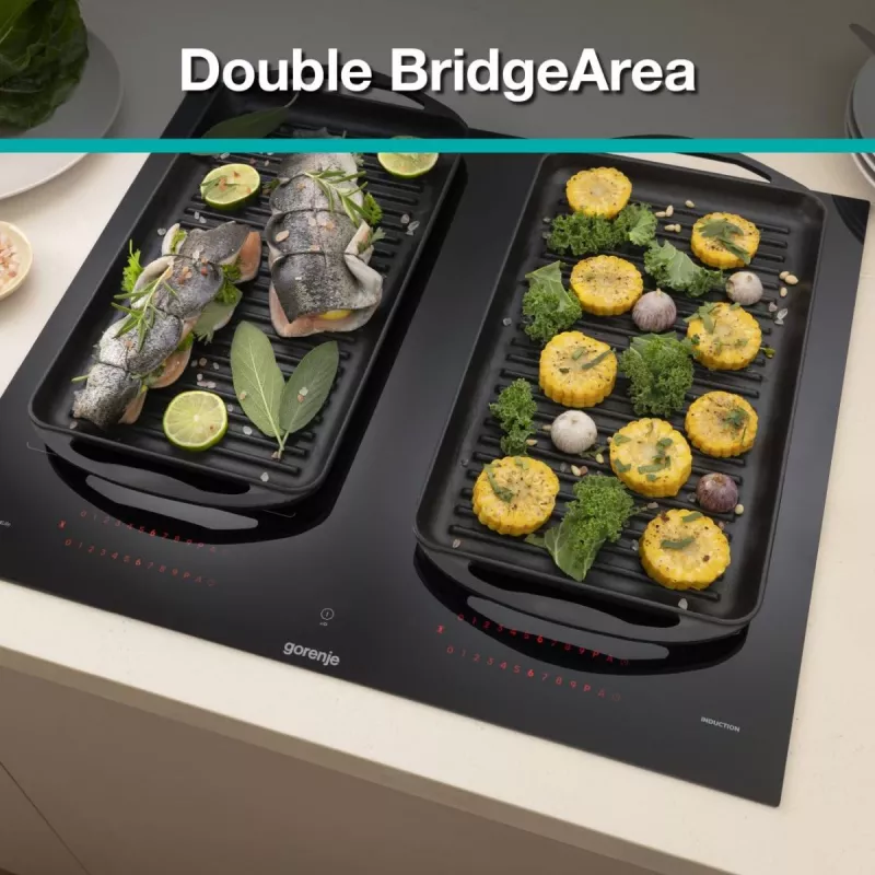 Placa de indução Gorenje GI6443BSCWF, preto, encastrar, 60 cm, placa de indução, vitrocerâmica, 4 zona(s)