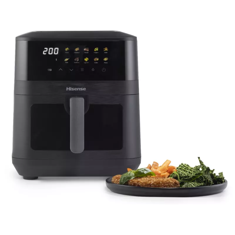 Fritadeira de ar quente Hisense HAF2100DCD individual 7,7 L 2100 W preto