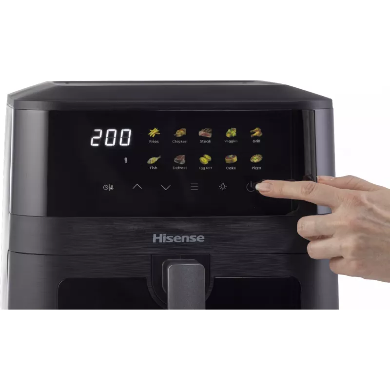 Fritadeira de ar quente Hisense HAF2100DCD individual 7,7 L 2100 W preto