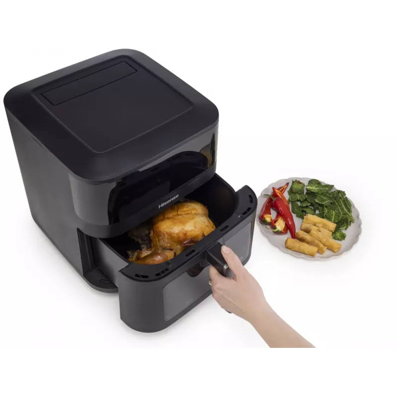 Fritadeira de ar quente Hisense HAF2100DCD individual 7,7 L 2100 W preto