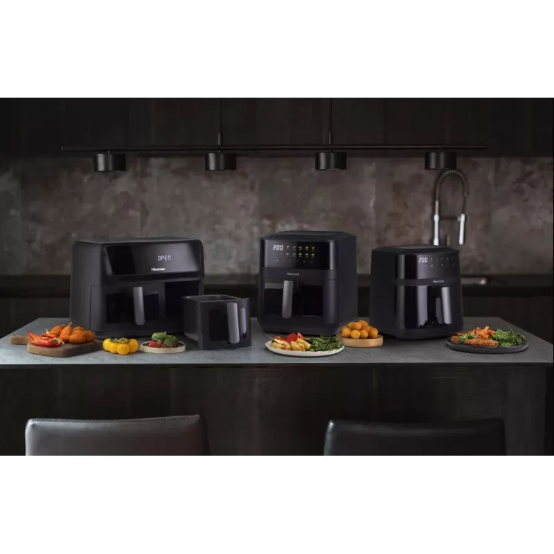 Fritadeira de ar quente Hisense HAF2100DCD individual 7,7 L 2100 W preto