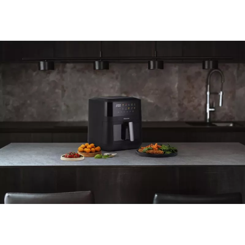 Fritadeira de ar quente Hisense HAF2100DCD individual 7,7 L 2100 W preto