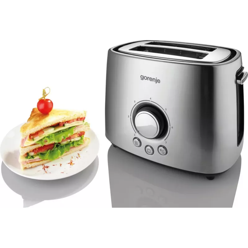 Gorenje T1000E 7 2 fatias 1000 W aço inoxidável