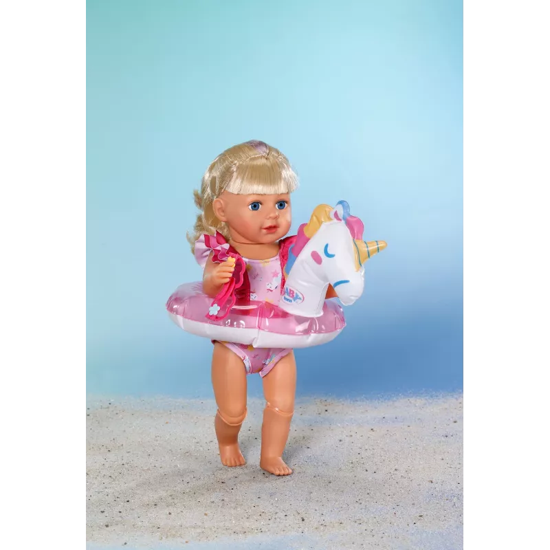 BABY born conjunto de banho unicórnio 43 cm, roupa de banho para boneca, 3 anos