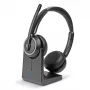 Lindy L118 headset sem fios com cancelamento de ruído e estação de carregamento