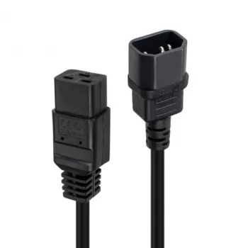 Lindy extensão de cabo de alimentação C14 para C19 1 m, preto, 1 m, IEC C14, IEC C19, 250 V