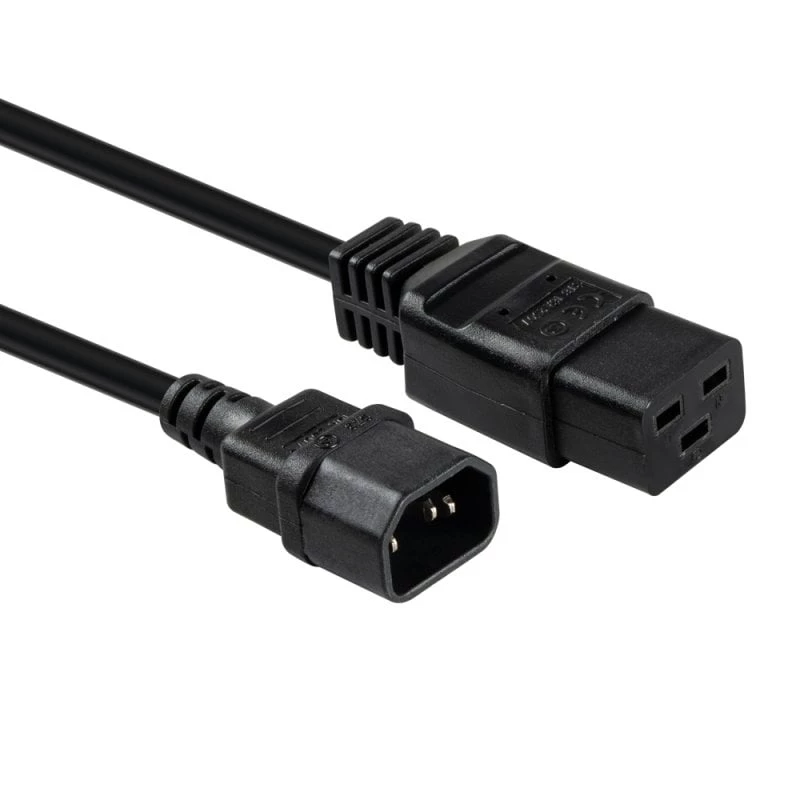 Lindy extensão de cabo de alimentação C14 para C19 1 m, preto, 1 m, IEC C14, IEC C19, 250 V