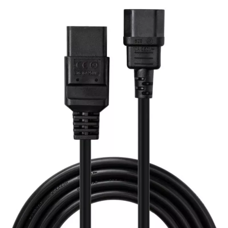 Lindy extensão de cabo de alimentação C14 para C19 2 m, preto, 2 m, IEC C14, IEC C19, 250 V