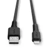 Lindy cabo de carregamento e sincronização USB Type-A para Lightning reforçado 3 m