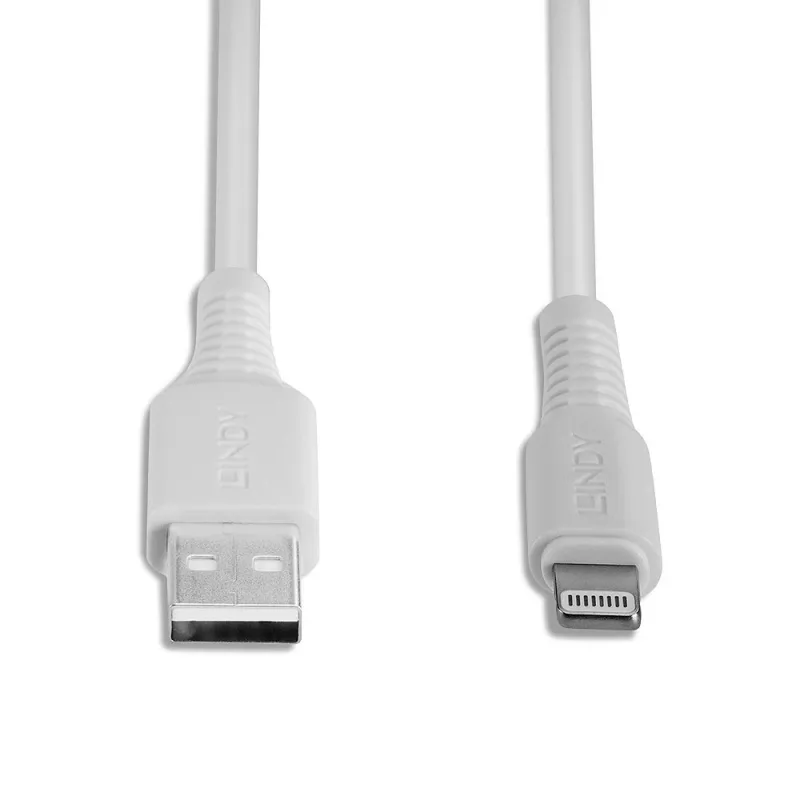 Lindy cabo USB para Lightning 2 m, branco, 2 m, Lightning, USB A, branco, reto, reto