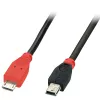 Lindy cabo OTG USB 2.0 Type Micro-B para Mini-B 0,5 m, 0,5 m, Mini-USB B, Micro-USB B, USB 2.0, 0,48 Gbit/s, preto, vermelho