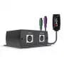 Lindy 100m PS/2 KM Cat.5e/6 extensor, transmissor e recetor, com fios, 100 m, Cat5e, Cat6, preto, CE, FCC, RoHS e REACH, CP65