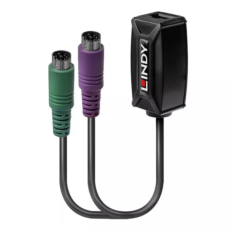 Lindy 100m PS/2 KM Cat.5e/6 extensor, transmissor e recetor, com fios, 100 m, Cat5e, Cat6, preto, CE, FCC, RoHS e REACH, CP65