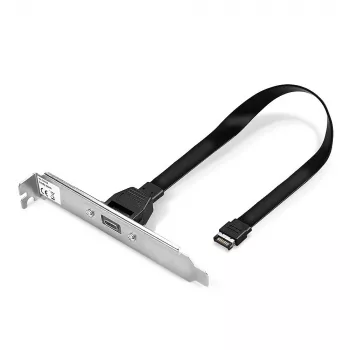 Lindy Single Port USB 3.1 Gen 2 Type C Back Plate, 0,45 m, USB A, macho, macho, 0 - 65 °C, 0 - 70 °C