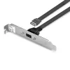 Lindy Single Port USB 3.1 Gen 2 Type C Back Plate, 0,45 m, USB A, macho, macho, 0 - 65 °C, 0 - 70 °C