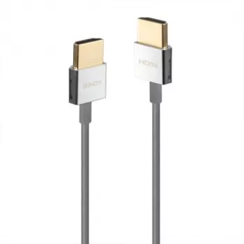 Cabo Lindy Ultra High Speed HDMI fino, 0,5 m, 0,5 m, HDMI Type-A (Standard), HDMI Type-A (Standard), 48 Gbit/s, branco