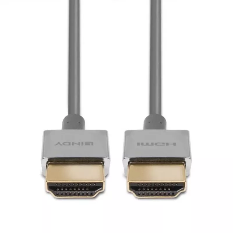 Cabo Lindy Ultra High Speed HDMI fino, 0,5 m, 0,5 m, HDMI Type-A (Standard), HDMI Type-A (Standard), 48 Gbit/s, branco