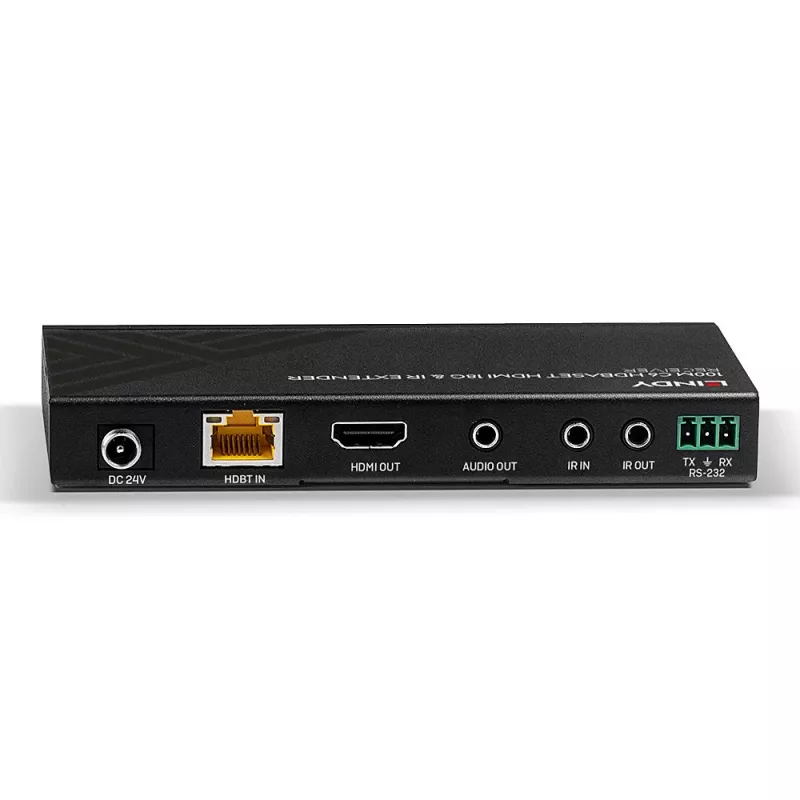 Extensor Lindy Cat.6 HDMI 4K60, IR e RS-232 HDBaseT 100 m, recetor