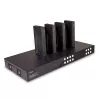 Extensor matriz Lindy Cat.6 4x4 HDMI 4K60 HDBaseT 150 m, 3840 x 2160 píxeis, transmissor e recetor AV, 150 m, com fios, preto, HDCP