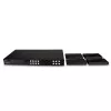 Extensor matriz Lindy Cat.6 4x4 HDMI 4K60 HDBaseT 150 m, 3840 x 2160 píxeis, transmissor e recetor AV, 150 m, com fios, preto, HDCP