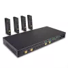 Extensor matriz Lindy Cat.6 4x4 HDMI 4K60 HDBaseT 150 m, 3840 x 2160 píxeis, transmissor e recetor AV, 150 m, com fios, preto, HDCP