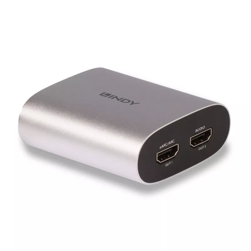 Extrator Lindy 4K60 HDMI eARC, Micro-USB B, 65 mm, 70 mm, 27 mm, 83 g, 0 - 40 °C
