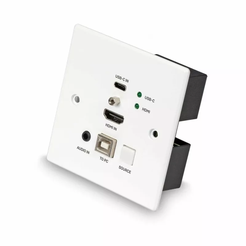 Extensor KVM Lindy Cat.6 HDMI 4K60 e Type-C HDBaseT tomada de parede UK 150 m, transmissor