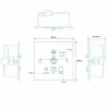 Extensor KVM Lindy Cat.6 HDMI 4K60 e Type-C HDBaseT tomada de parede UK 150 m, transmissor