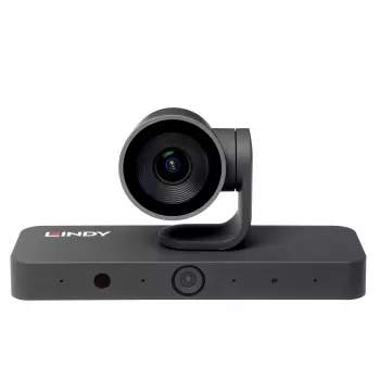 Câmara de videoconferência Lindy 38422 8 MP preta 3840 x 2160 píxeis 30 fps