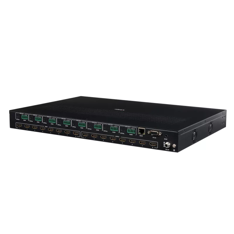 Lindy 38434 matriz HDMI 8x8 4K60 Multi-View sem interrupções com escalonamento de videowall