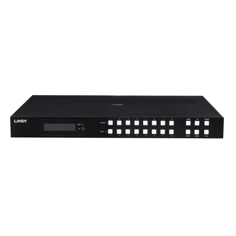 Lindy 38434 matriz HDMI 8x8 4K60 Multi-View sem interrupções com escalonamento de videowall