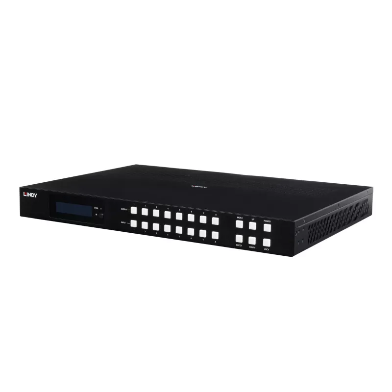 Lindy 38434 matriz HDMI 8x8 4K60 Multi-View sem interrupções com escalonamento de videowall