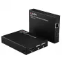 Extensor Lindy HDMI, KVM e IR over IP, transmissor e recetor, com fios, 150 m, Cat5e, Cat6, preto, metal