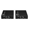 Extensor Lindy HDMI, KVM e IR over IP, transmissor e recetor, com fios, 150 m, Cat5e, Cat6, preto, metal
