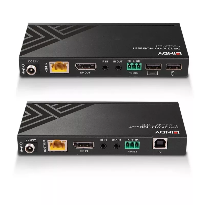 Extensor KVM Lindy Cat.6 DisplayPort 1.2, USB, IR e RS-232 HDBaseT 150 m