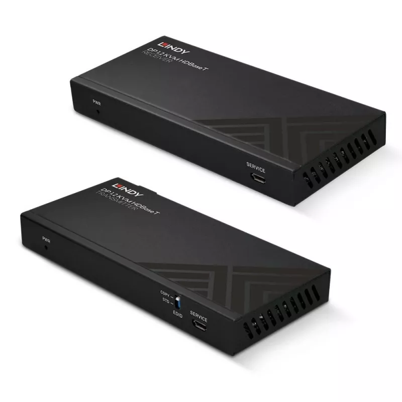 Extensor KVM Lindy Cat.6 DisplayPort 1.2, USB, IR e RS-232 HDBaseT 150 m