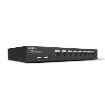 Comutador KVM Lindy 39538 para montagem em rack preto