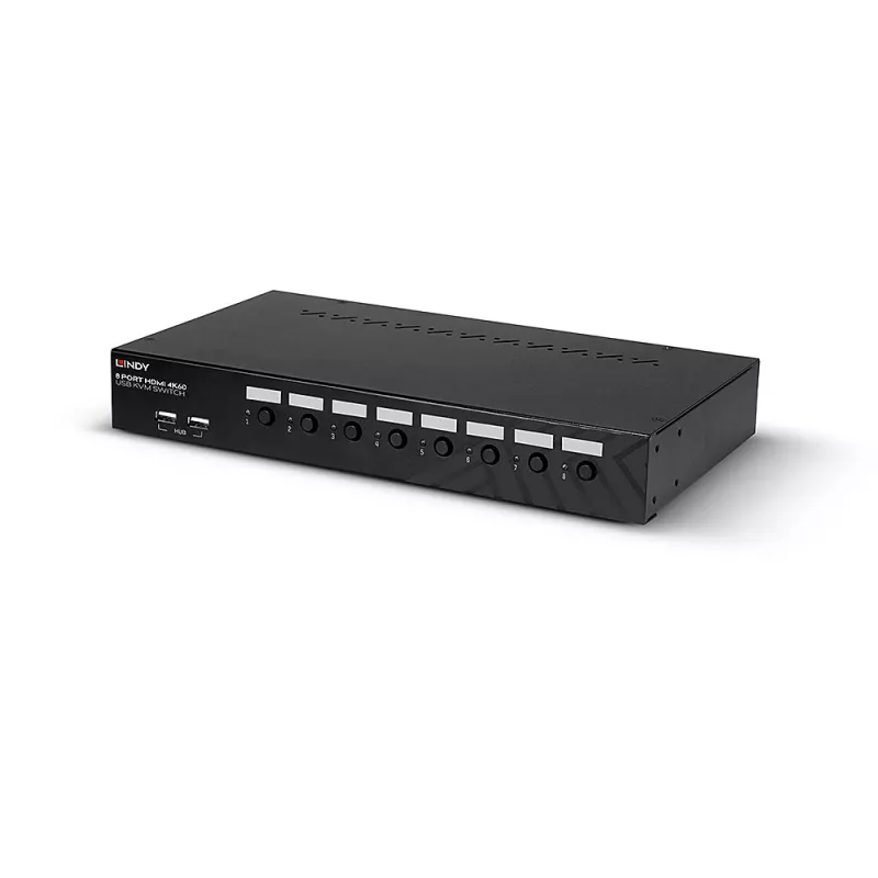 Comutador KVM Lindy 39538 para montagem em rack preto