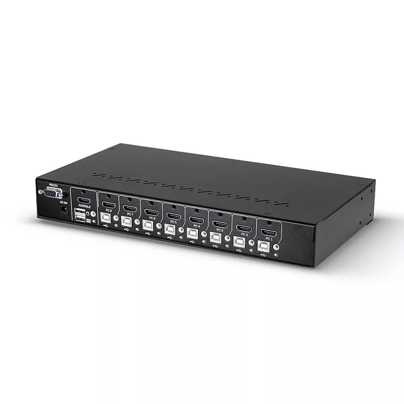 Comutador KVM Lindy 39538 para montagem em rack preto