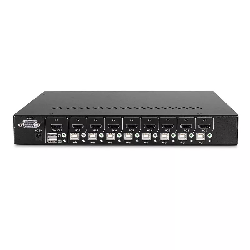 Comutador KVM Lindy 39538 para montagem em rack preto