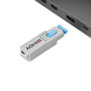 Bloqueador de portas Lindy 40325 DisplayPort azul acrilonitrilo-butadieno-estireno (ABS) 10 unid.
