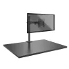 Suporte Lindy para monitor individual com mastro e fixação de mesa, fixação, 8 kg, 43,2 cm (17 polegadas), 71,1 cm (28 polegadas), 100 x 100 mm, preto