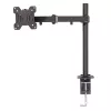 Suporte Lindy para monitor individual com mastro e fixação de mesa, fixação, 8 kg, 43,2 cm (17 polegadas), 71,1 cm (28 polegadas), 100 x 100 mm, preto