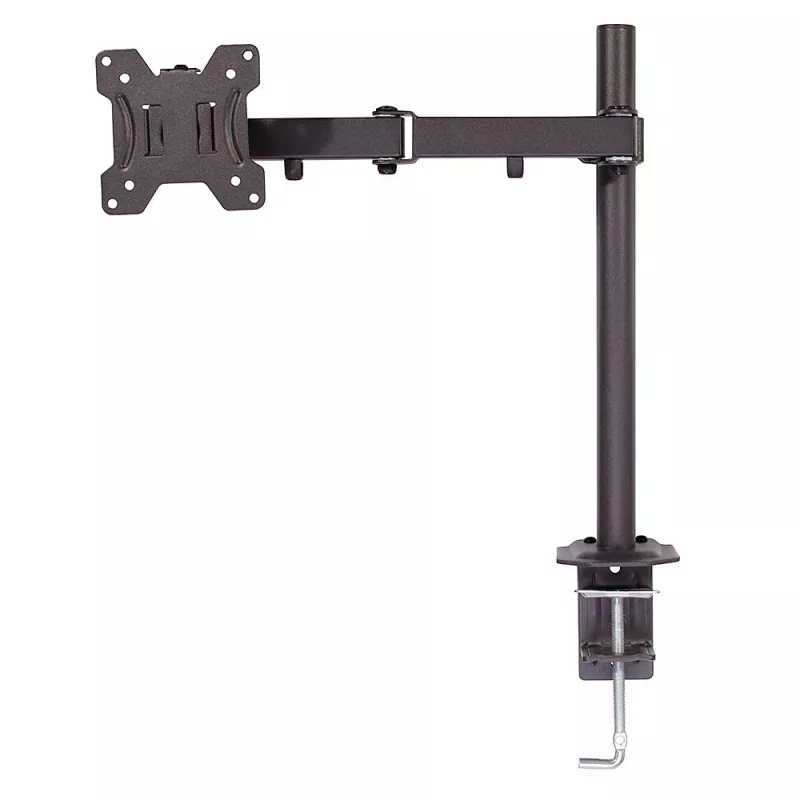 Suporte Lindy para monitor individual com mastro e fixação de mesa, fixação, 8 kg, 43,2 cm (17 polegadas), 71,1 cm (28 polegadas), 100 x 100 mm, preto
